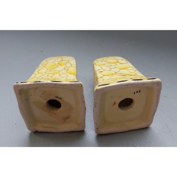 Royal Winton Yellow Pebbles 1430 Salt & Pepper Shakers Set 1930s - Picture 5 of 8